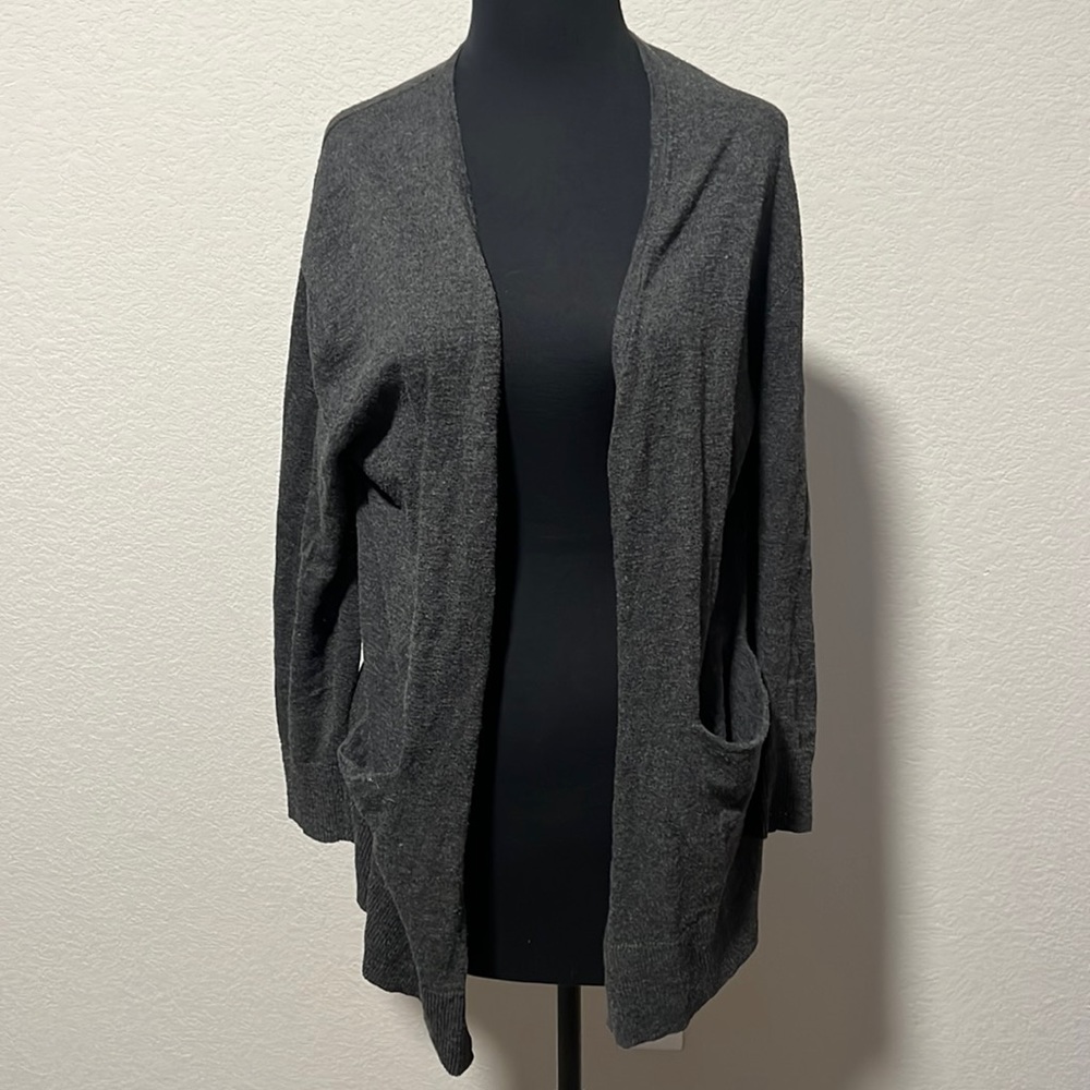 Madewell gray open cardigan